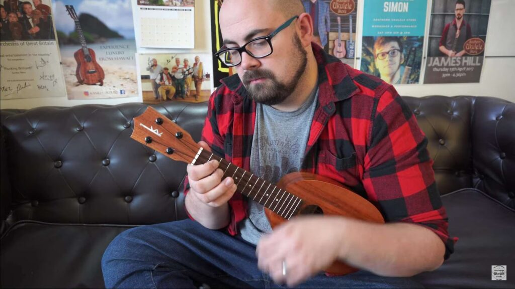 Man playing ukulele